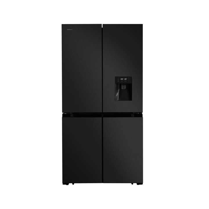 Cecotec Bolero CoolMarket 4D 564 Dark E Frigorifico Americano 4 Puertas - 564L - Total Nofrost - Dispensador de Agua - Congelaci