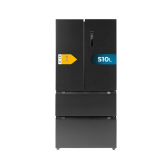 Cecotec Bolero CoolMarket FD 510 Dark E Frigorifico Puerta Francesa de 4 Puertas - Capacidad 510L - Total Nofrost - Congelacion