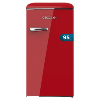 Cecotec Bolero CoolMarket TT Origin 95 Red E Mini Frigorifico - Capacidad 95L - Estilo Retro - Cajon para Hielo - Tirador Cromad