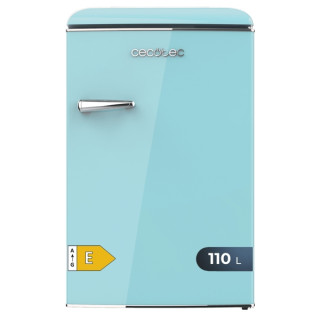 Cecotec Bolero CoolMarket TT Origin 110 Blue E Mini Frigorifico - Capacidad 110L - Cajon para Hielo - Luz Interior - Tirador Cro
