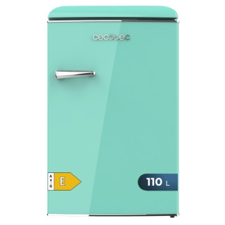 Cecotec Bolero CoolMarket TT Origin 110 Green E Mini Frigorifico - Capacidad 110L - Cajon para Hielo - Luz Interior - Tirador Cr