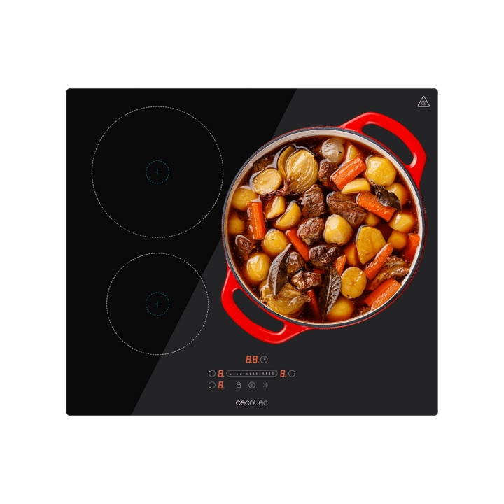 Cecotec Bolero Squad I 3250 Cocina de Induccion Encastrable - 7400W - 3 Zonas - Detector de Sartenes - Seguro Infantil - Tempori