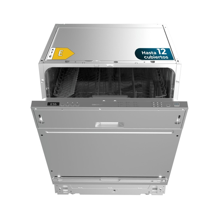 Cecotec Bolero Aguazero 6100 Full-BI E Lavavajillas Integrable de 60cm - 12 Cubiertos - Temperatura Regulable - Seguro Infantil