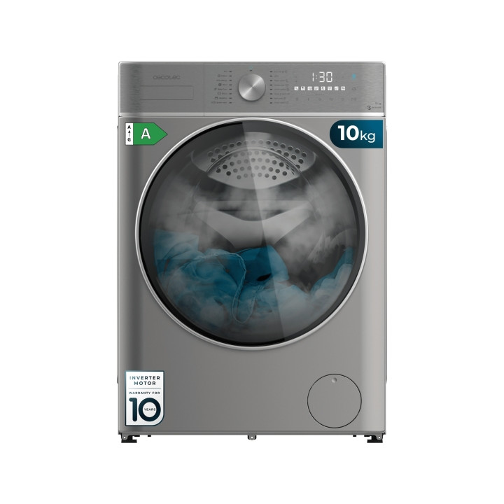 Cecotec Bolero DressCode 10800 Inverter Steel A Lavadora de Carga Frontal - Capacidad 10kg - Velocidad 1400rpm - Seguro Infantil