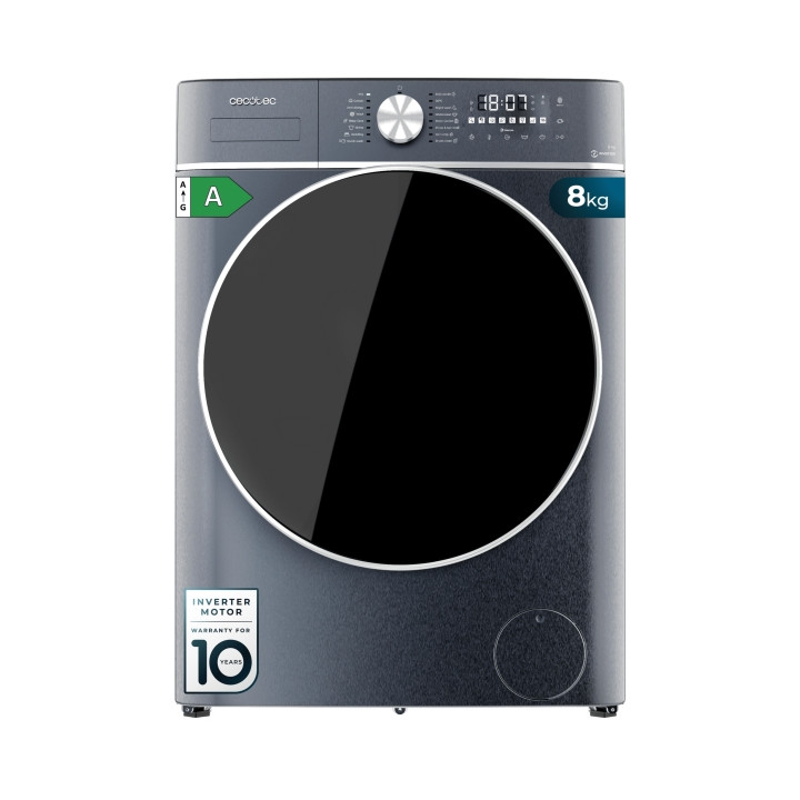 Cecotec Bolero DressCode 8800 Inverter Ice Blue A Lavadora de Carga Frontal - Capacidad 8kg - Velocidad 1400rpm - Seguro Infanti