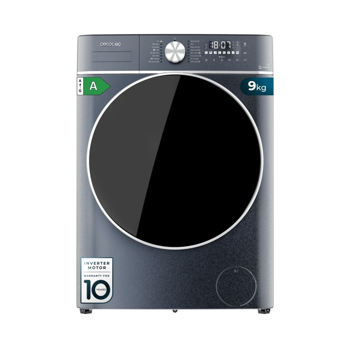 Cecotec Bolero DressCode 9800 Inverter Ice Blue A Lavadora de Carga Frontal - Capacidad 9kg - Velocidad 1400rpm - Seguro Infanti