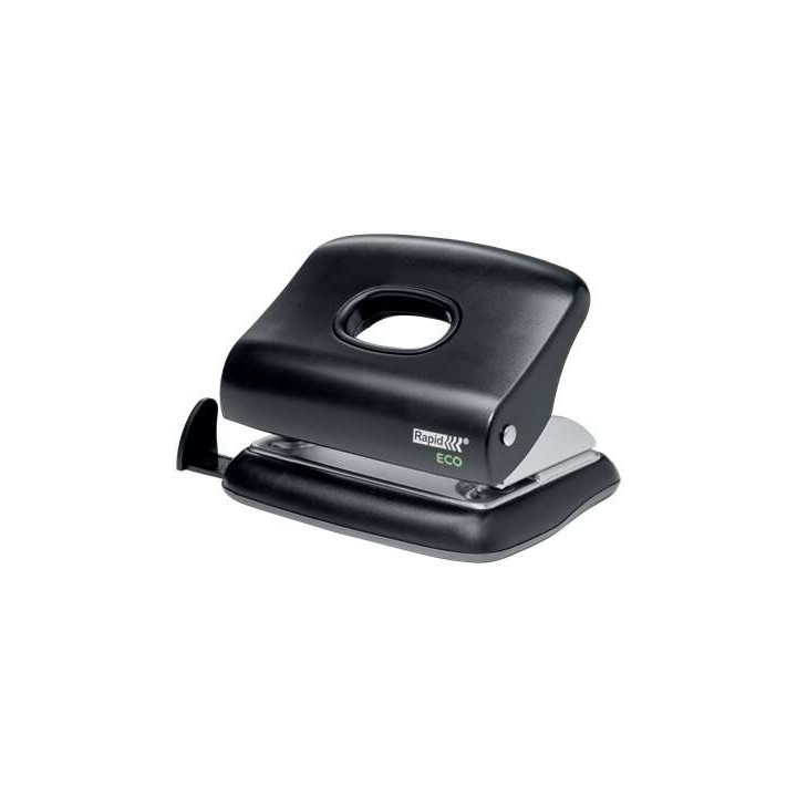 Rapid Eco Taladro Perforador - Perfora hasta 20 Hojas - Facil Vaciado - Punzones 5.5mm - Fabricado con un 74% de Plastico Recic