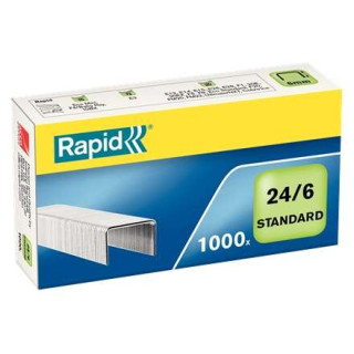 Rapid Caja de 1000 Grapas 24/6 Confort - Grapa hasta 20 Hojas - Alambre Flexible