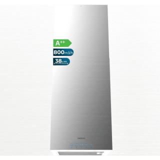 Cecotec Bolero Flux ICT 388000 Inox A++ Campana Extractora de Techo de 38cm - 210W - Succion 800m3/h - Luz LED - Incluye Accesor