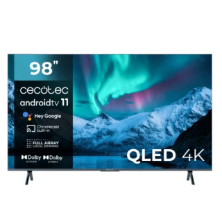Cecotec V3+ Series VQU30098+ Smart TV de 98" QLED 4K UHD HDR - 120Hz - USB PVR - Procesador Cortex A55 - Sonido Dolby - WiFi - A