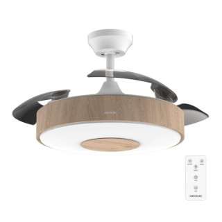 Cecotec EnergySilence Aero 4200 Invisible LightWood Ventilador de Techo de 42" - 35W - Varias Velocidades - Luz LED - Mando a Di