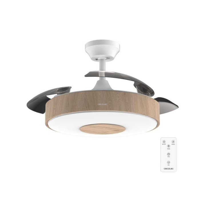 Cecotec EnergySilence Aero 4200 Invisible LightWood Ventilador de Techo de 42" - 35W - Varias Velocidades - Luz LED - Mando a Di