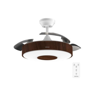 Cecotec Energysilence Aero 4200 Invisible darkwood Ventilador de Techo de 42" - 35W - Varias Velocidades - Luz LED - Mando a Dis