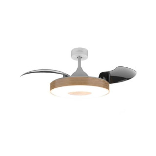 Cecotec EnergySilence Aero 4280 Invisible LightWood Ventilador de Techo de 42" - 65W - Varias Velocidades - Luz LED - Temporizad
