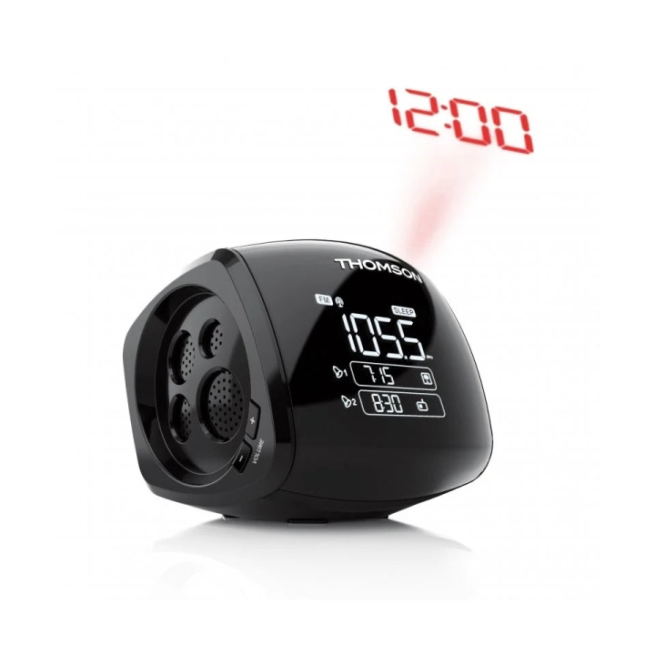 Thomson Radio Reloj Despertador con Proyector - Pantalla LCD - Despiertate con Buzzer
