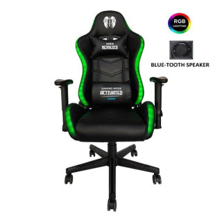 Cromad Serie Nemesis Silla Gaming RGB - Estructura Robusta - Piel Sintetica de Alta Calidad - Altura Regulable con Piston de Gas