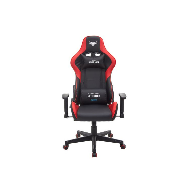 Cromad Serie Demon Lord Silla Gaming - Estructura Robusta - Piel Sintetica de Alta Calidad - Altura Regulable con Piston de Gas