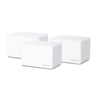Mercusys Halo H80X Pack de 3 Unidades Sistema Wi Fi 6 Mesh AX3000 - Cobertura Hasta 650m2 - Velocidad hasta 3000 Mbps - Color Bl