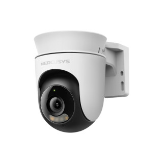Mercusys MC510 Camara WiFi Exterior 2K QHD - Vision Nocturna A Color - Movimiento 360 Grados - Deteccion Inteligente - Color Bla