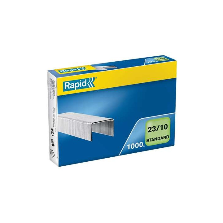 Rapid Caja de 1000 Grapas 23/10 - De 40 a 70 Hojas - Alambre Galvanizado - Patilla de 10mm