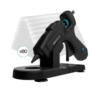 Cecotec Perfect Fix 100 Pro Pistola de Cola Termofusible - 100W - Temperatura hasta 180ºC - Protector de Mesa - 80 Barras de Sil