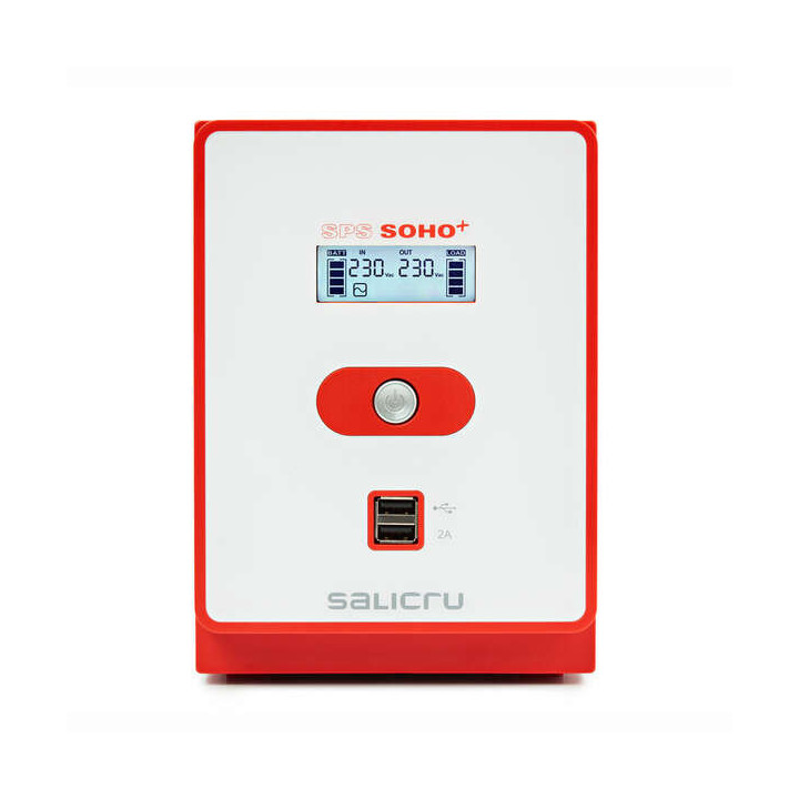Salicru SPS 1200 SOHO+ Sistema de Alimentacion Ininterrumpida - SAI/UPS - de 1200 VA Line-interactive - Doble Cargador USB - Col