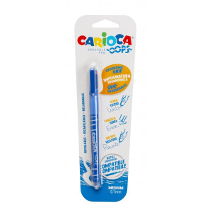 Carioca Oops Blister Boligrafo Borrable - Termo Sensible - Empuñadura Ergonomica Triangular - Punta de 0.7mm - Doble Goma - Re
