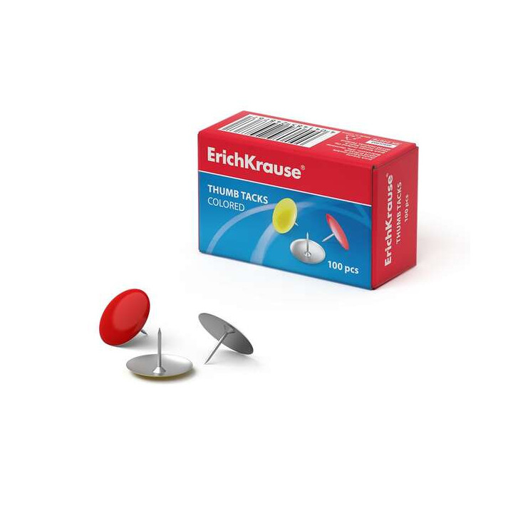 Erichkrause Chinchetas Metalicas de Colores - Alambre de Acero de Alta Calidad - Resistencia Mejorada - Resistente a La Corrosi