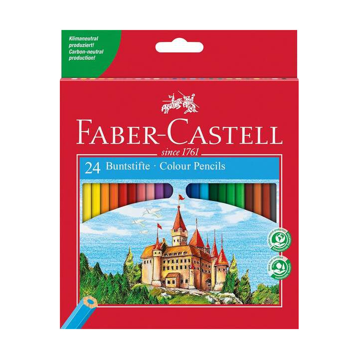 Faber-Castell Classic Colour Pack de 24 Lapices de Colores Hexagonales - Resistencia a la Rotura - Colores Surtidos