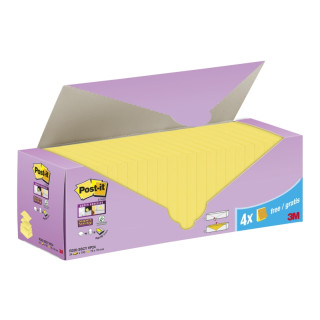 Post-It Super Sticky Pack de 24 Blocs con 90 Z-Notas Adhesivas Reposicionables - 76x76mm - Promocion 20 Blocs + 4 Gratis - Color
