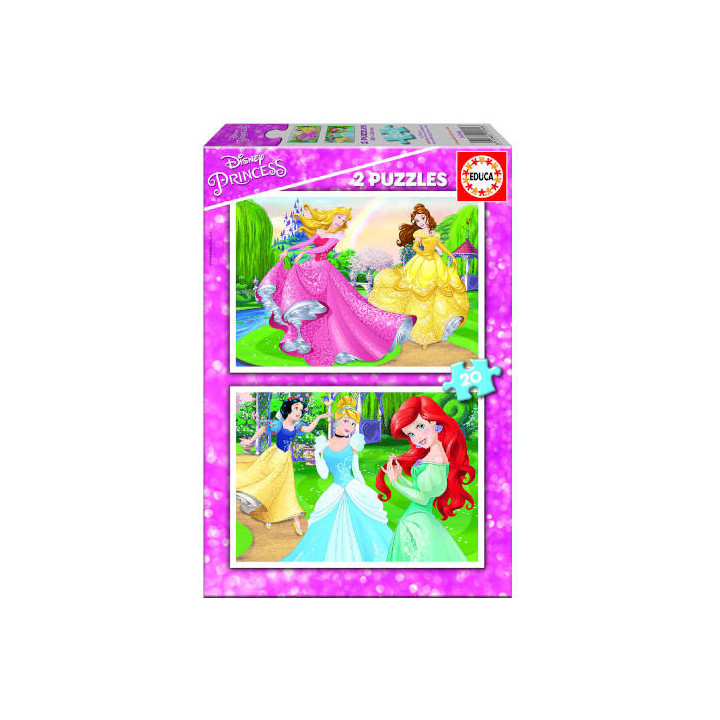 PUZZLE INFANTIL 2x20 PRINCESAS DISNEY DE 3-5 AÑOS EDUCA BORRAS 16846