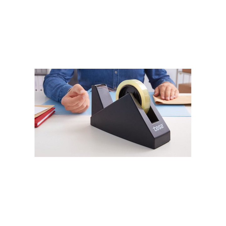 DISPENSADOR SOBREMESA EASY CUT ECONOMY PARA ROOLLOS DE 66M. NEGRO TESA 57431-00000-02