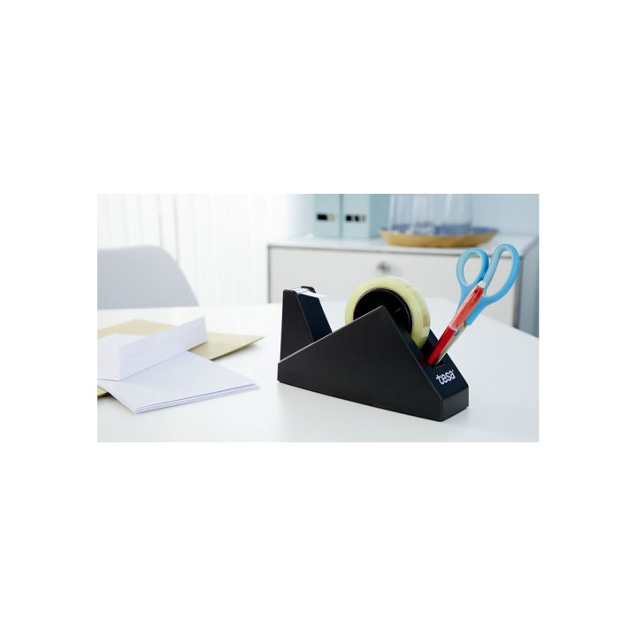 DISPENSADOR SOBREMESA EASY CUT ECONOMY PARA ROOLLOS DE 66M. NEGRO TESA 57431-00000-02