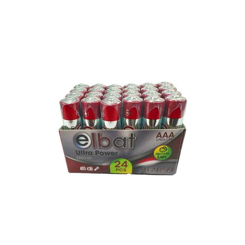 Elbat Pack 24 Pcs Pilas Alcalinas LR03/AAA - Color Varios Elbat Pack 24 Pcs Pilas Alcalinas LR03/AAA - Color Varios