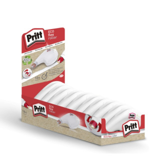 Pritt Eco Flex Roller Cinta Correctora 4.2mm x 10m - Cinta Reciclable - Correcciones Precisas - Aplicacion Ergonomica - Punta Fl