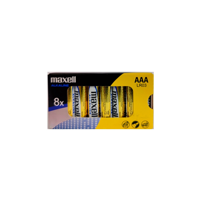 Maxell Pack de 8 Pilas Alcalinas LR03 AAA 1.5V Maxell Pack de 8 Pilas Alcalinas LR03 AAA 1.5V