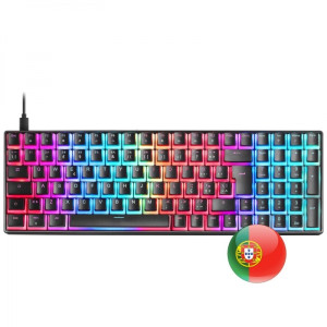Mars Gaming MKULTRA Teclado Gaming Premium - Tamaño Compacto 96% - Teclas PBT Pudding - Iluminacion RGB Chroma - Switches OUTE