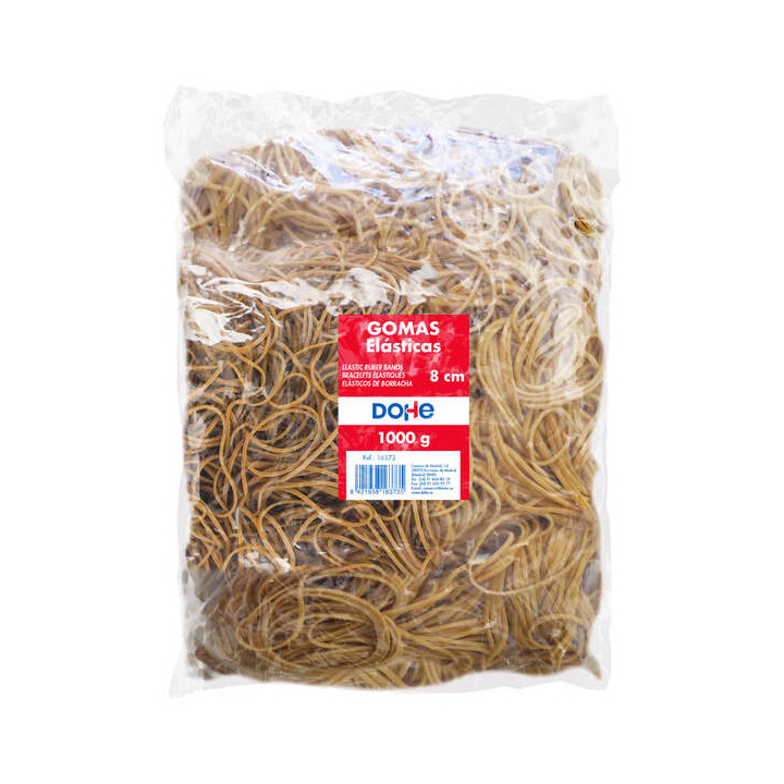 Dohe Gomas de Latex - Longitud 8cm - Gran Resistencia y Elasticidad - Bolsa de 1 Kg