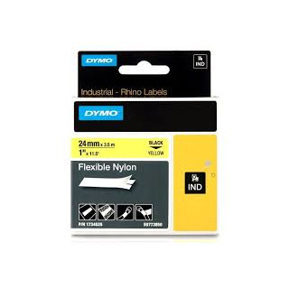 DYMO RHINO Cinta ID1-24 Negro/amarillo nylon