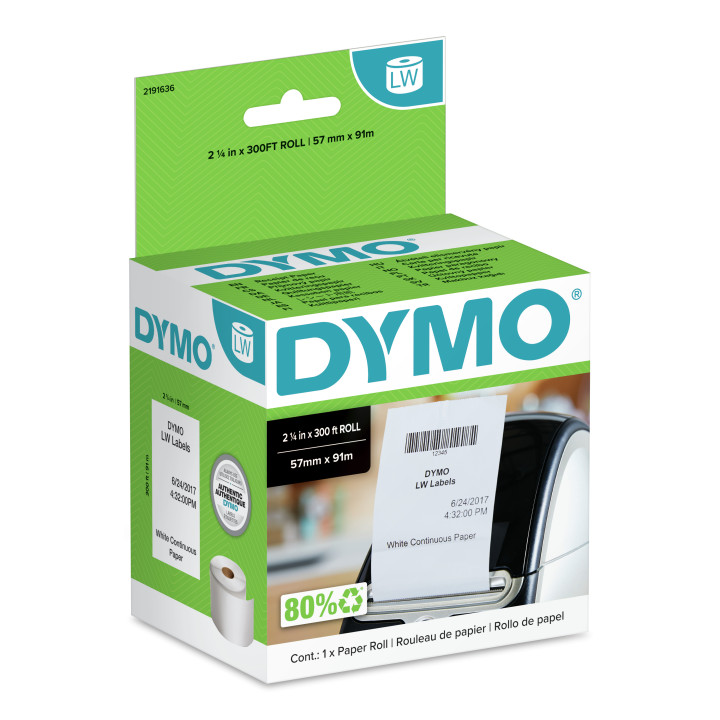 DYMO Etiqueta LW Etiquetas recepción de recibos 57x91 mm