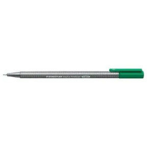 Staedtler Triplus Fineliner 334 Rotulador de Punta Fina - Trazo de 0.3mm - Tinta Base de Agua - Color Verde