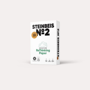 Paquete 500h papel reciclado 80gr a4 trend white nº2 iso80 steinbeis 40002164