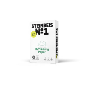 Paquete 500h papel reciclado 80gr a3 classic white nº1 iso70 steinbeis 40002077