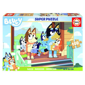Caja puzzle madera bluey 100 piezas  educa borras 19967 educa 19967