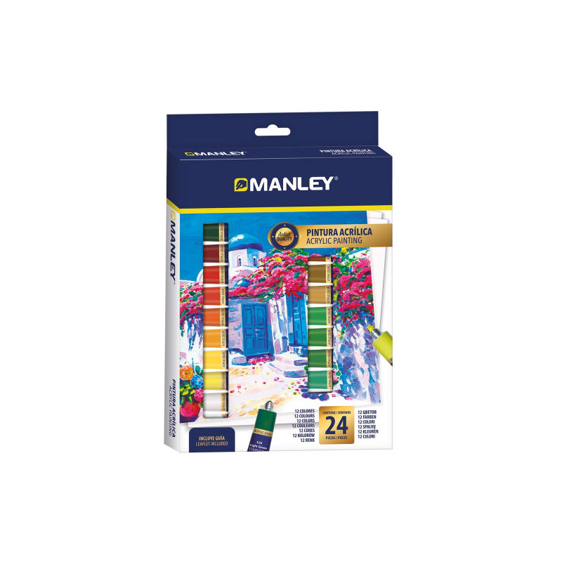 Estuche pintura acrilica 24 x 12ml manley mdv00024 Estuche pintura acrilica 24 x 12ml manley mdv00024
