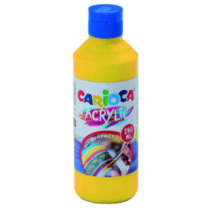 Botella pintura acrilica 250 ml. amarillo carioca 40431/03