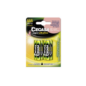Blister 4+2 pilas super alkalinas lr03 - e92 (aaa) cancer mama cegasa 329057