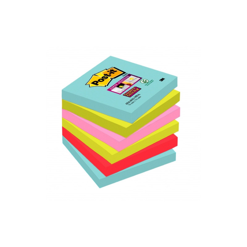 Pack 6 blocs 90 hojas notas adhesivas 76x76mm super sticky colección cosmic 654-6ss-cos post-it 7100263206 Pack 6 blocs 90 hojas notas adhesivas 76x76mm super sticky colección cosmic 654-6ss-cos post-it 7100263206
