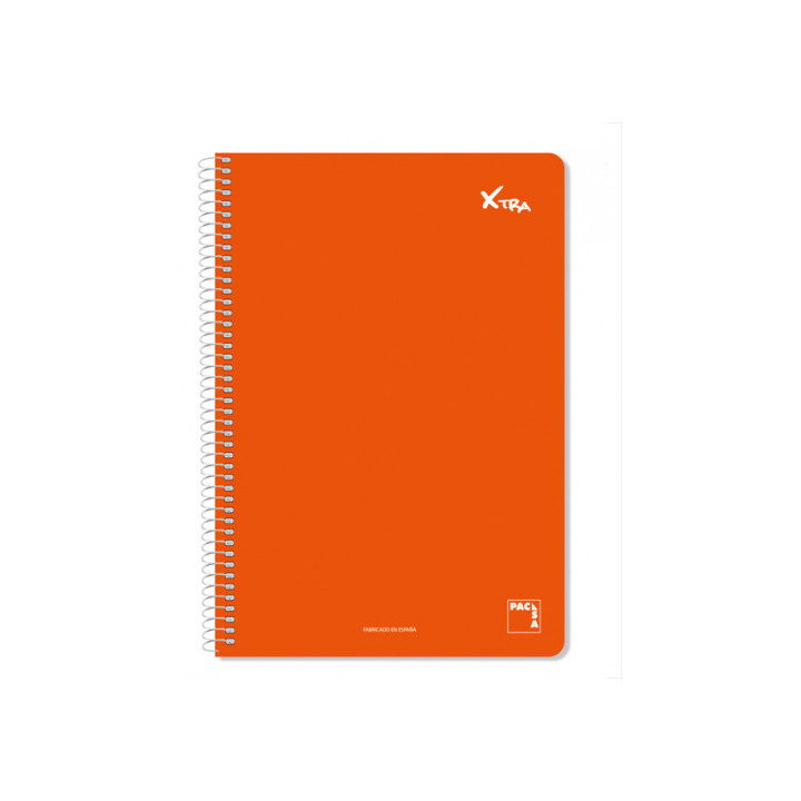 CUADERNO SERIE XTRA 60GR.TAPA CONTRACOLADA FOLIO (215X310MM.) 80 HOJAS CUADRÍCULA 4X4 COLOR ROJO PACSA 16729