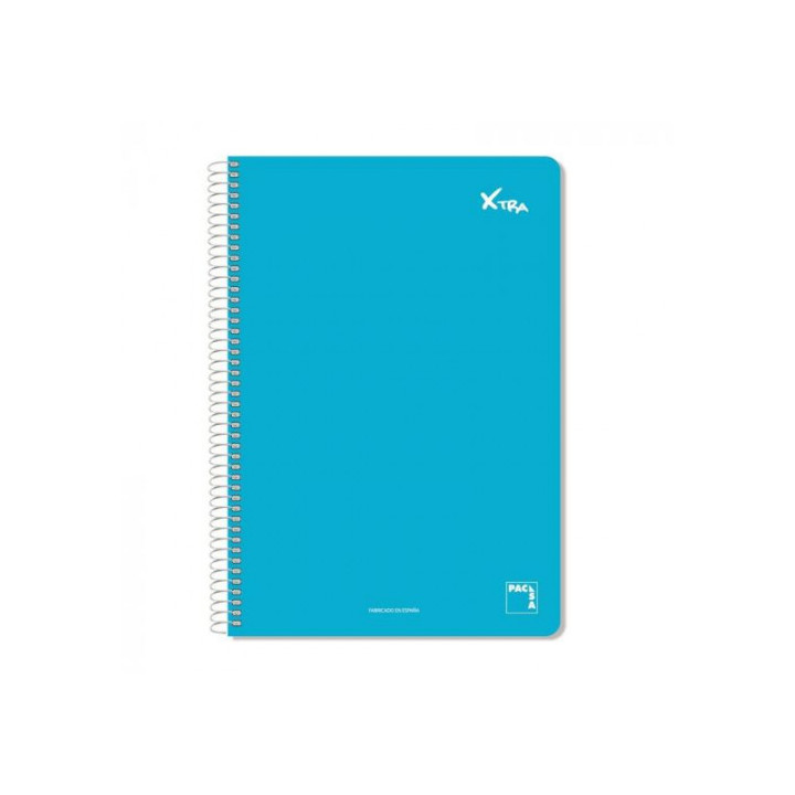 CUADERNO SERIE XTRA 60GR.TAPA CONTRACOLADA FOLIO (215X310MM.) 80 HOJAS CUADRÍCULA 4X4 COLOR AZUL PACSA 16070